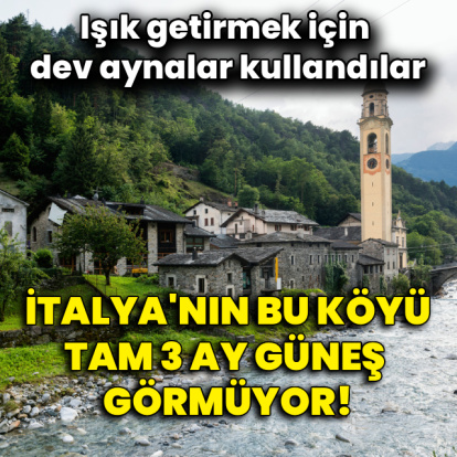 Güneş görmeyen köye dev ayna!