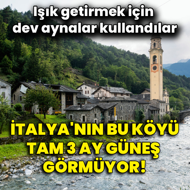 Güneş görmeyen köye dev ayna!
