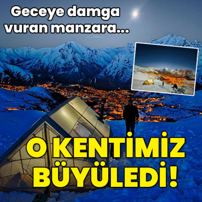 Geceye damga vuran manzara... O kentimiz büyüledi!