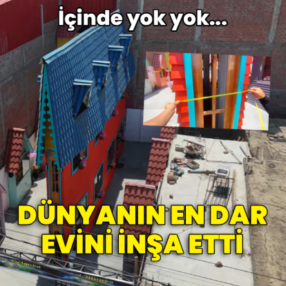 Dünyanın 'en dar' evini inşa etti!