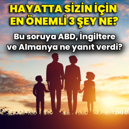 ABD, İngiltere ve Almanya'da en çok değer verilen 3 şey ne?