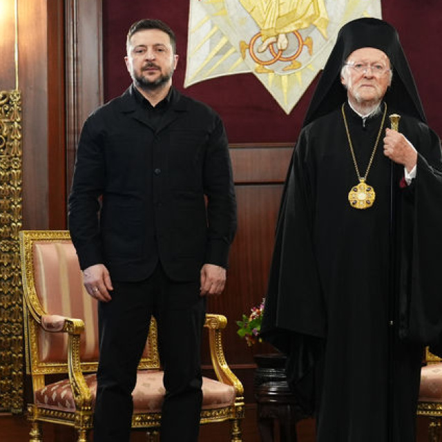 Zelenskiy, Bartholomeos ile görüştü