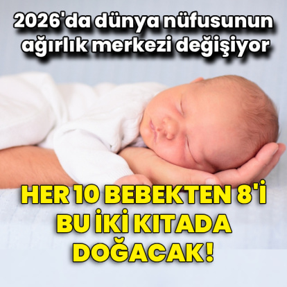 Her 10 bebekten 8'i bu iki kıtada doğacak
