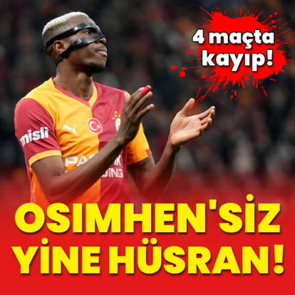 Osimhen'siz Galatasaray yine hüsran!