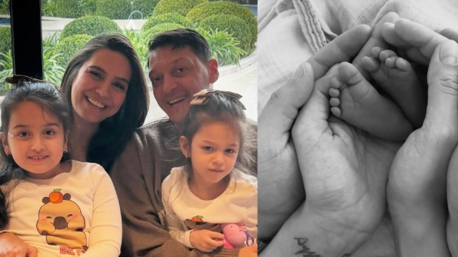 Mesut Özil ve Amine Gülşe Üçüncü Çocukları Elisa'ya Kavuştu