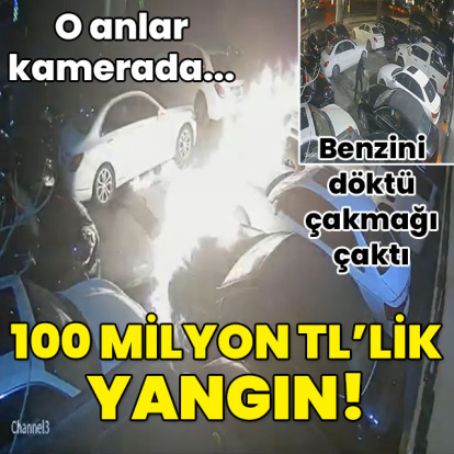İstanbul'da yaşandı... Oto galeride 100 milyon TL'lik yangın!