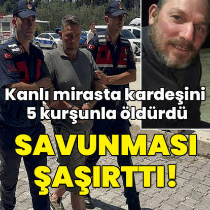 Kanlı mirasta kardeşini 5 kurşunla öldürdü! Savunması şaşırttı!