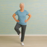 51-75 yaş arası 10 saniye boyunca tek ayak üstünde durun