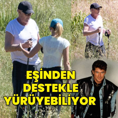 Eşine yaslanarak yürüyebiliyor