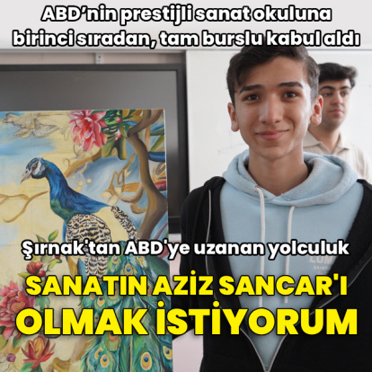 Şırnaklı Hüsam, resimleriyle ABD’nin prestijli sanat okuluna birinci sıradan ve tam burslu kabul aldı