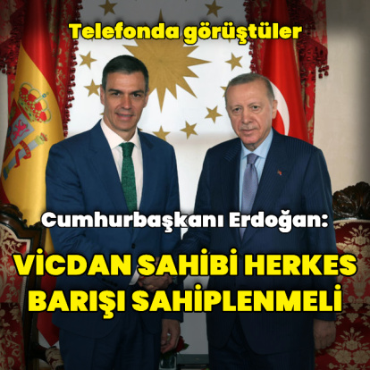Cumhurbaşkanı Erdoğan, Sanchez ile görüştü