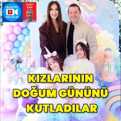 Kızlarının doğum gününü kutladılar