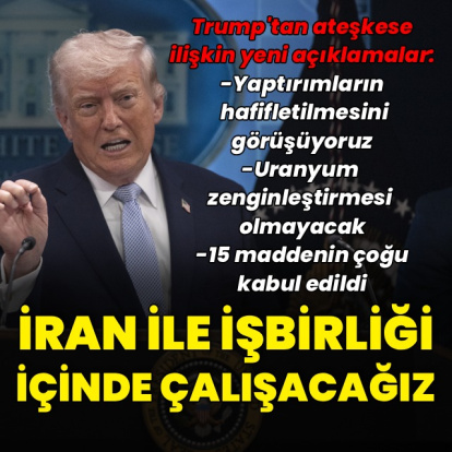 ABD Başkanı Trump: İran'la yakın çalışıyoruz