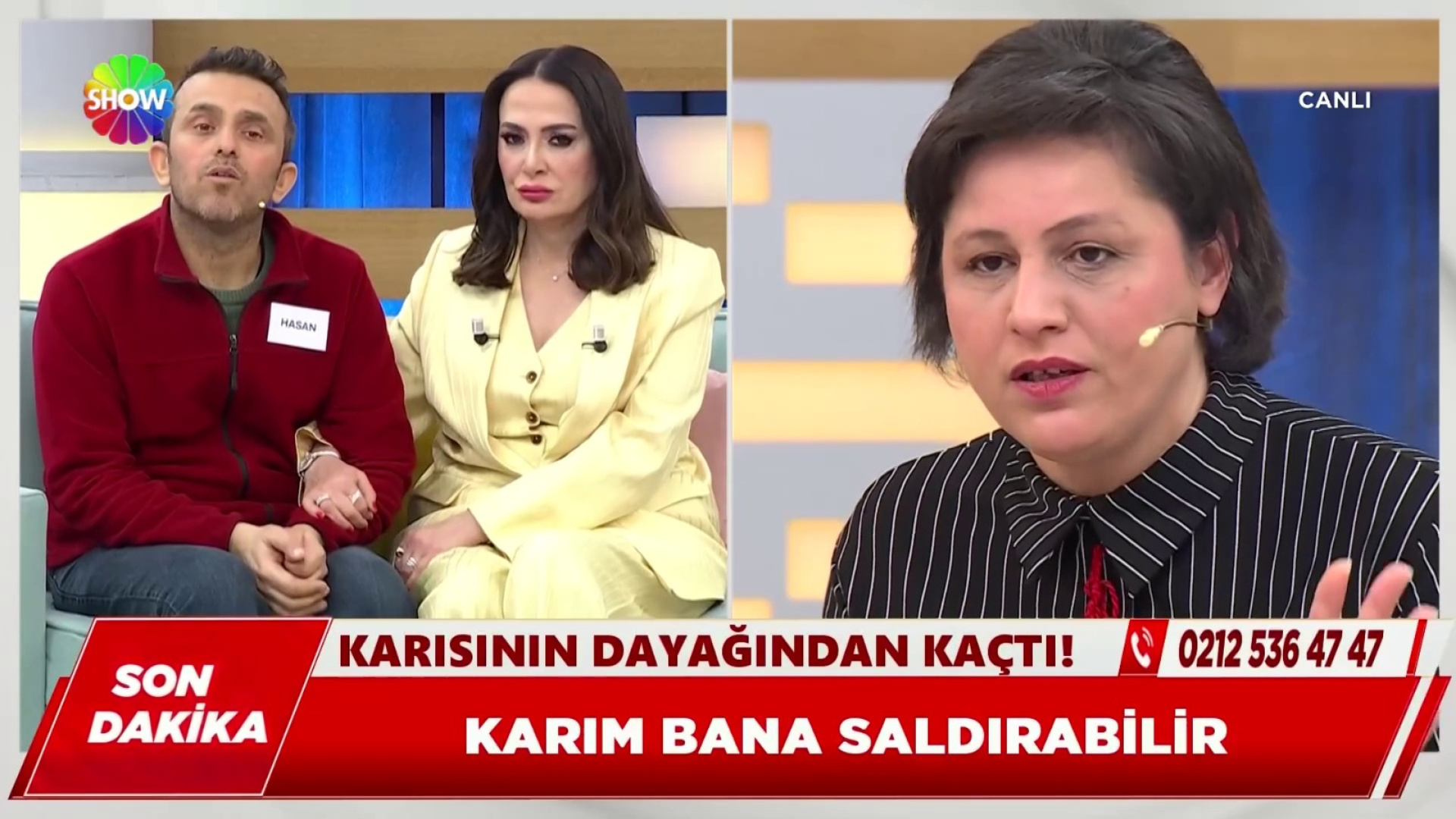 Karısını karşısında gördü, stüdyoyu terk etti! "Karım bana saldırabilir" | Son dakika haberleri