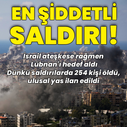 İsrail'den ateşkese rağmen Lübnan'a saldırı!