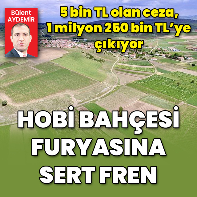 Hobi bahçesi furyasına sert fren