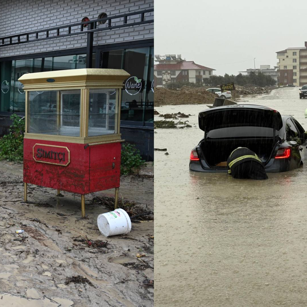 Evleri su bastı, araçlar yolda kaldı!