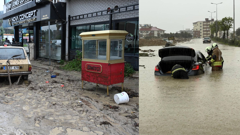 Evleri su bastı, araçlar yolda kaldı!
