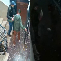 Parke taşıyla öldüresiye darp kamerada!