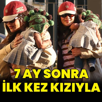 Kızıyla ilk kez dışarıda