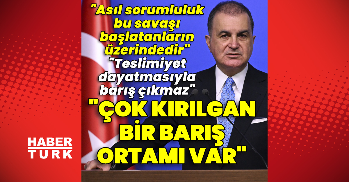 AK Parti Sözcüsü Çelik'nin Terör ve Barış Konuları