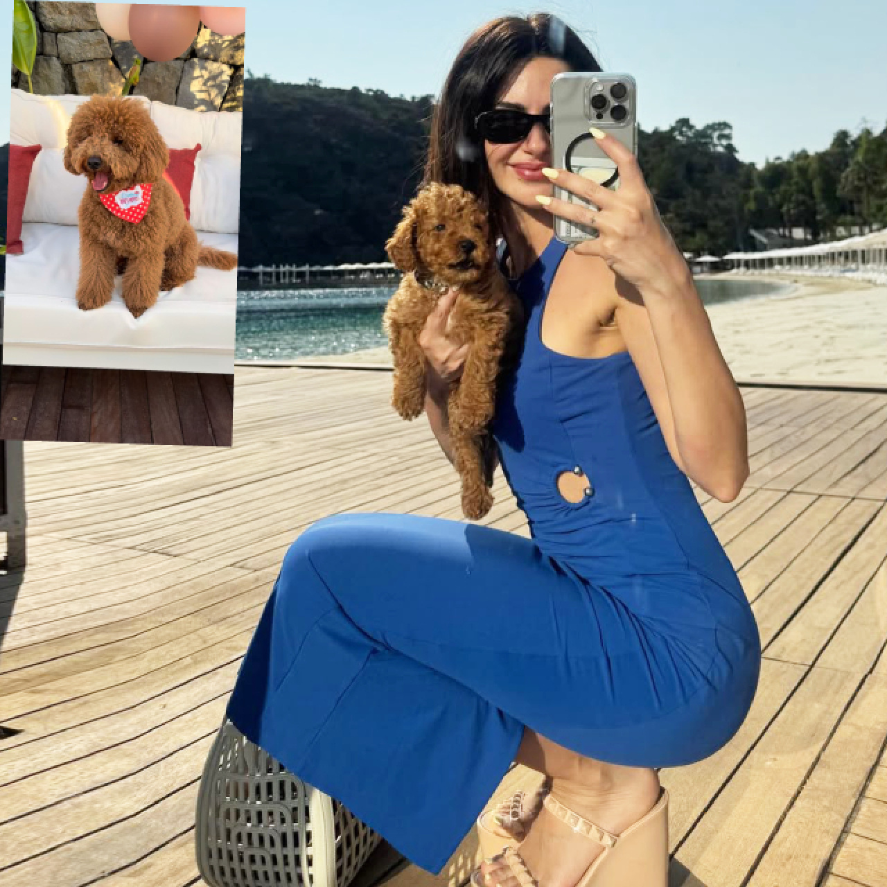 Köpeğine doğum günü partisi düzenledi