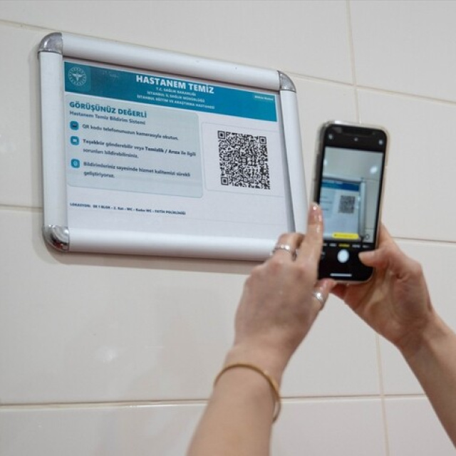 İstanbul'da hastanelerde temizlik veya teknik sorunlar QR kodla bildirilecek