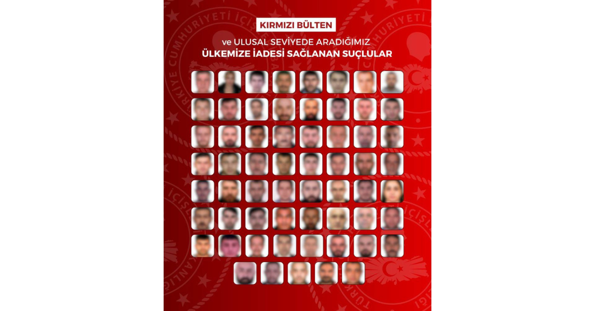 61 Suçlu Türkiye'ye Getirildi!