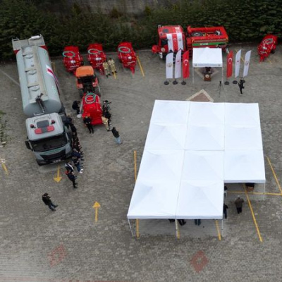 Orman yangınlarına karşı köylere su tankeri