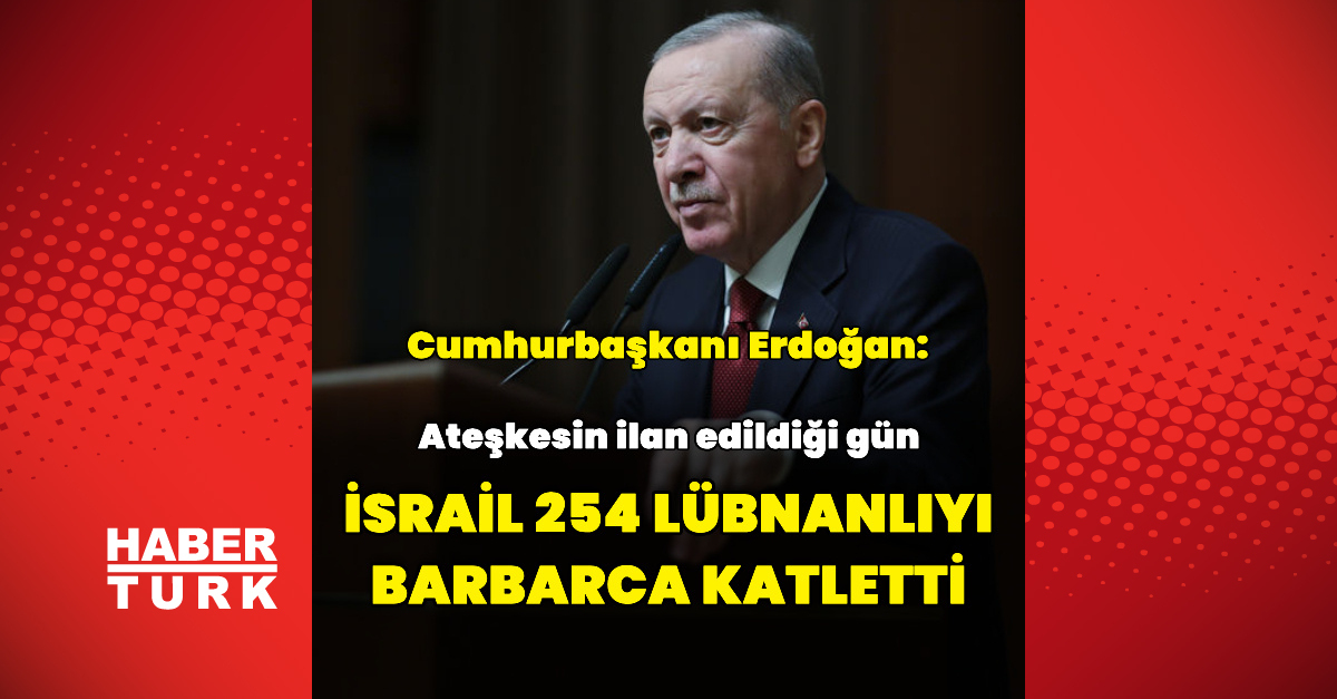 Erdoğan Cumhurbaşkanı İsrail'ın Lübnan'akarşı politikasından konuştu