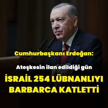 Cumhurbaşkanı Erdoğan'dan İsrail'e tepki