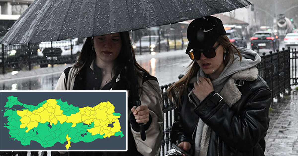 38 Kent İçin Sarı Alarm! Yağış Uyarısı ve Hava Durumu