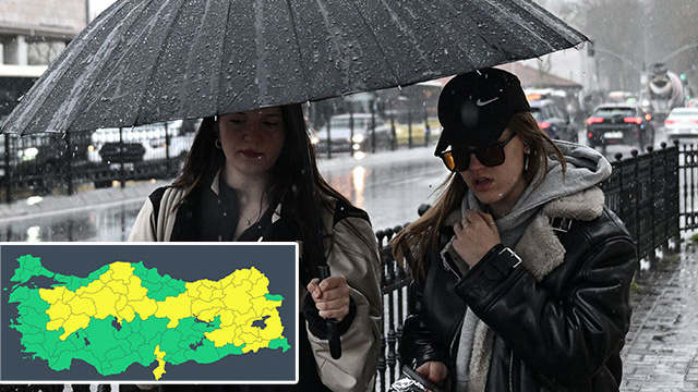 38 kent için "sarı" alarm... 6 bölgede yağış var!
