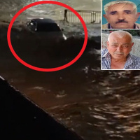 İki kişi sele kapılmıştı... Son anları ortaya çıktı!