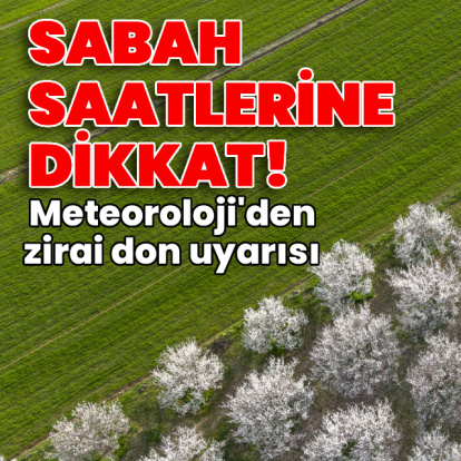 Meteoroloji'den zirai don uyarısı! Sabah saatlerine dikkat!