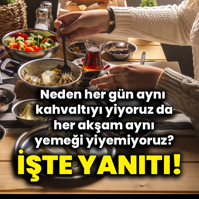 Neden her akşam aynı yemeği yiyemiyoruz?