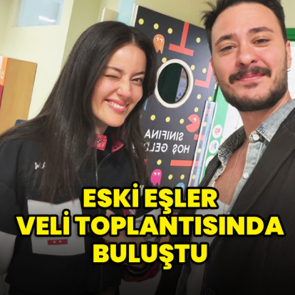 Eski eşler veli toplantısında buluştu