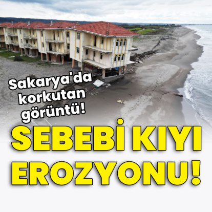 Sakarya'da korkutan görüntü! Sebebi kıyı erozyonu!