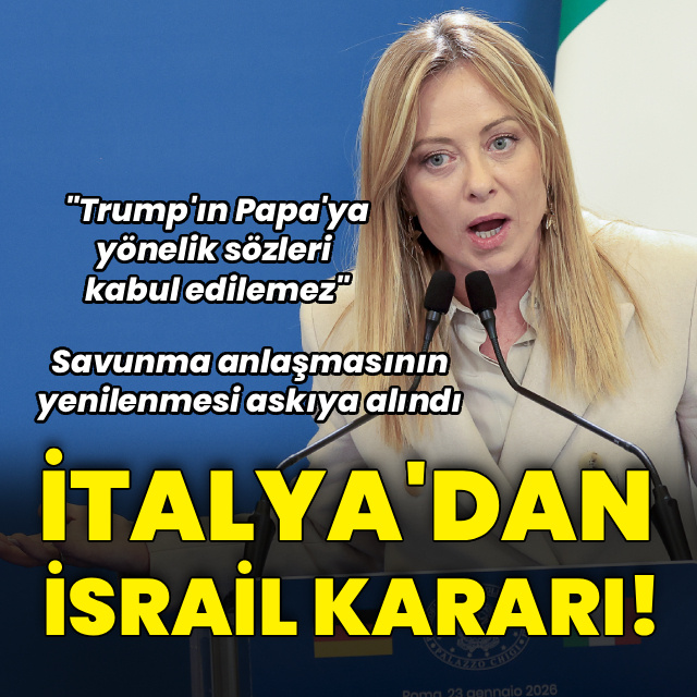 İtalya'dan İsrail kararı