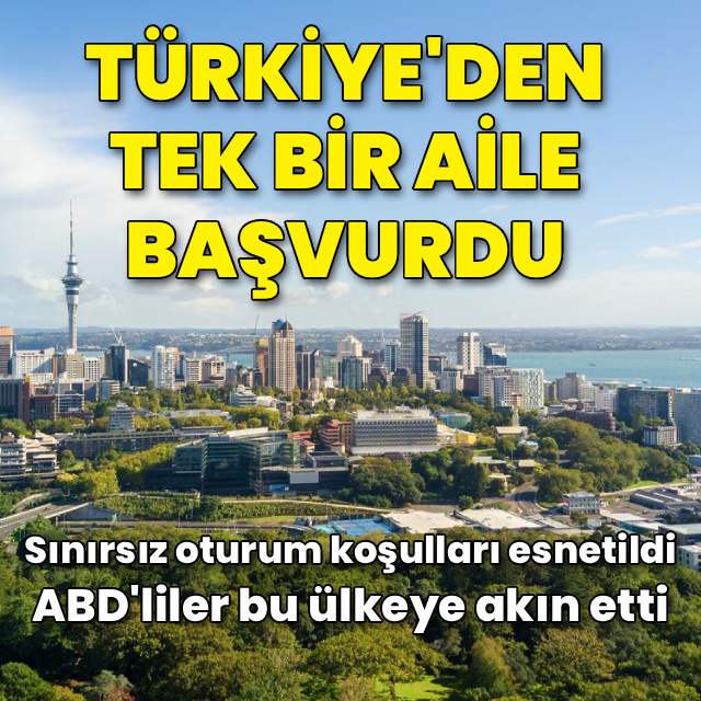 Türkiye'den tek bir aile başvurdu