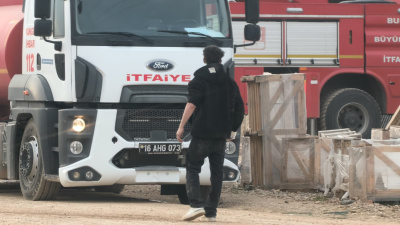 Yangın sonrası iş yeri yetkilisi kriz geçirdi