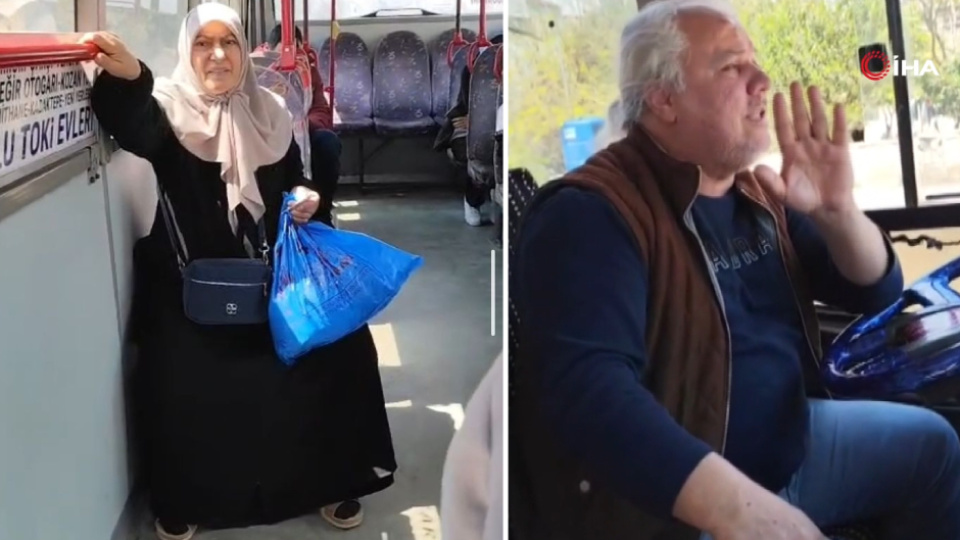 66 yaşındaki kadını dolmuştan indirdi