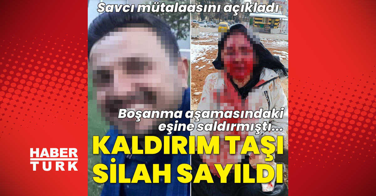 Kaldırım taşı ile eşine vuran adam mahkemeye