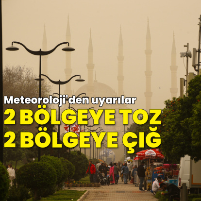 2 bölgeye çığ, 2 bölgeye toz taşınımı uyarısı