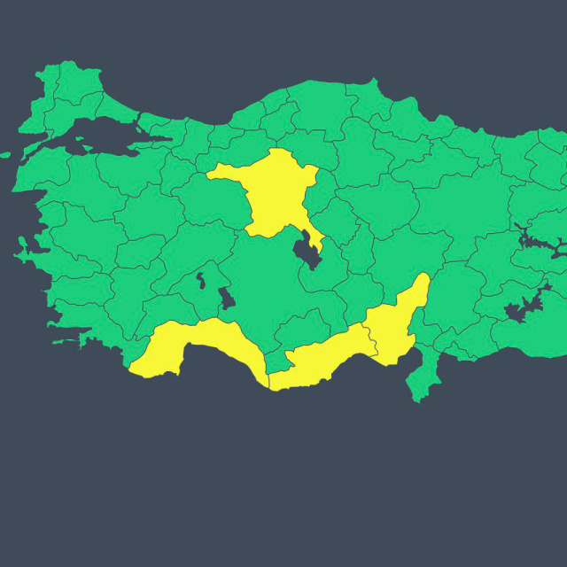 4 kente "sarı" kodlu uyarı!