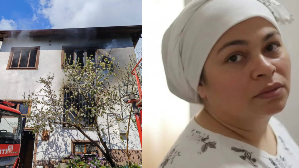 Yangına yardıma giden kadın öldü
