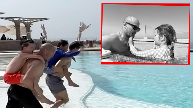 Statham'ın havuz keyfi