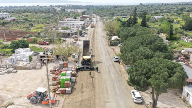 Didim Akbük'te yollar yenileniyor