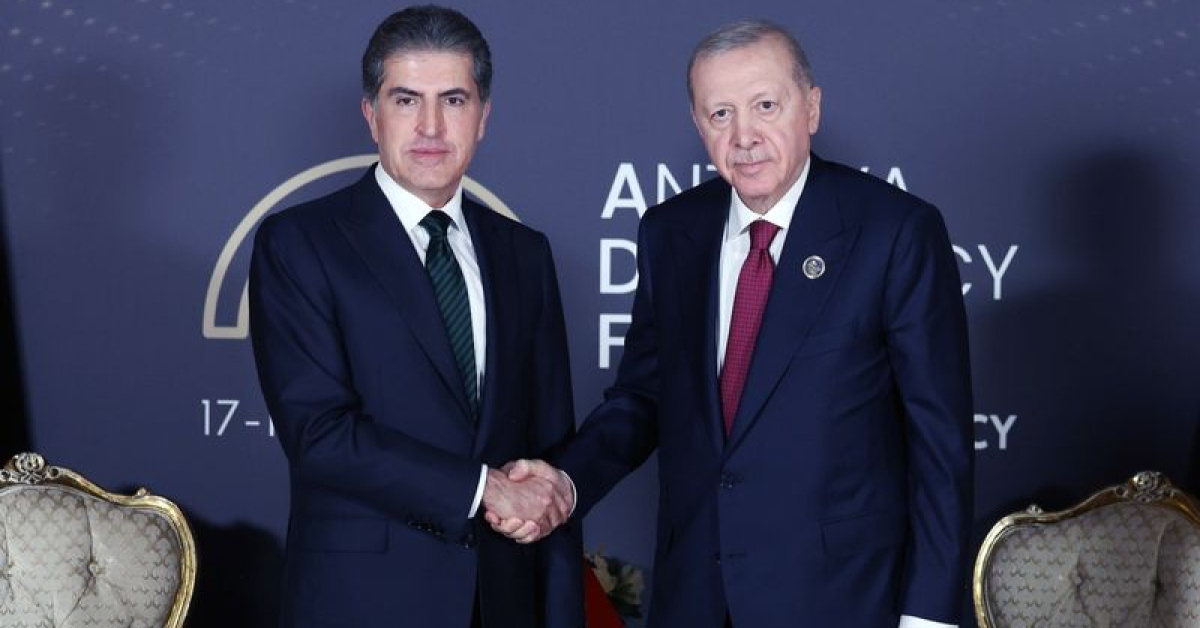 Erdoğan, Barzani ile görüşerek Irak ve Hürmüz Boğazı konularını ele aldı