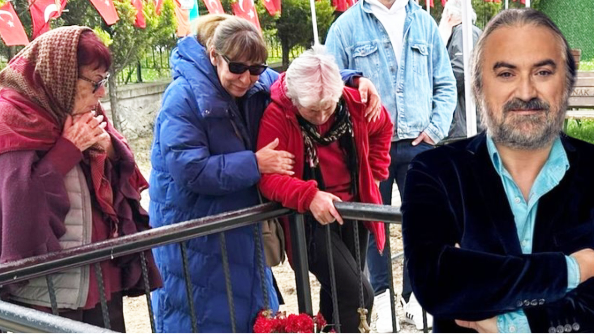 Melek Baykal ve Suna Keskin, Volkan Konak'ın Mezarını Ziyaret Etti